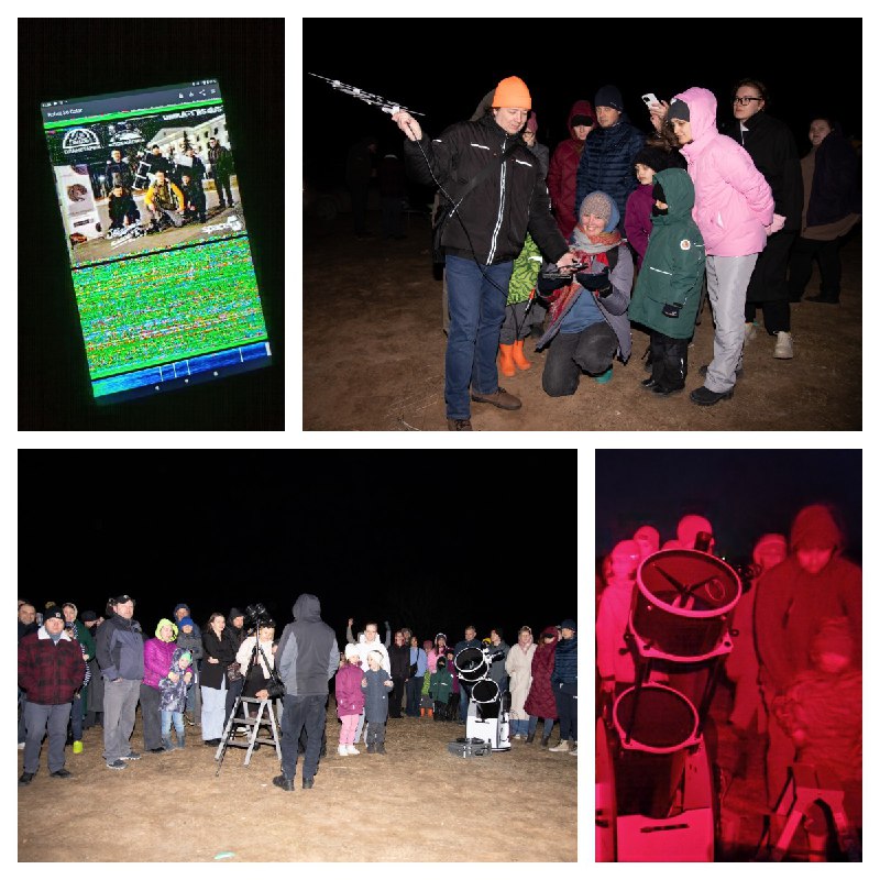 🔭Вечером в субботу, на окраине Пскова, на горе Соколиха, состоялось астрономическое мероприятие в рамках проекта «Звёздный класс», собравшее порядка 200 участников.🪐Проявив стоицизм и превозмогая ветер, участники смогли наблюдать в телескопы не только классику — Юпитер, Плеяды и туманность Ориона, но и приобщиться к радиолюбительству!🛰Прямо с площадки, директором Псковского планетария и радиолюбителем Владимиром Колпаковым при поддержки клуба РадиоПсков был организован прием трансляции со спутников проекта 🚀 Space-π, которые вели специальную локальную передачу для участников встречи.🛰В мероприятии были задействованы спутник «Визард-Метео» и орбитальный телескоп «УМКА-1», которые идеально дополнили программу. Любительская астрономия и радиолюбительство действительно близки по духу. Участники получили новые эмоции и знания, на практике наблюдая и звёзды и приём сигналов с низкой околоземной орбиты — пусть это был и простой сигнал в формате SSTV.Альбом фотографий с мероприятияВидео от участника мероприятия