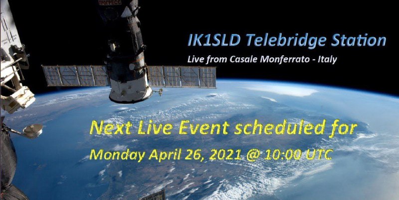 Новости ARISS+ Ближайшие контактыПозывной ISS в настоящее время будет OR4ISS.Частота нисходящей линии связи 145,800 МГц.Астронавт - Шеннон Уокер, KD5DXB.Контакт будет установлен в понедельник, 26 апреля 2021 г., в 10