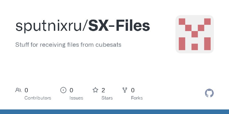 GitHub - sputnixru/SX-Files: Stuff for receiving files from cubesats