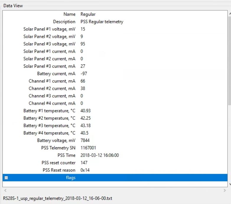 ☄️ Последняя принятая телеметрия с MIET-AIS RS28S. Занятно сравнить с телеметрией принятой коллегой двумя минутами ранее. Этот виток вероятно стал для RS28S последним. 